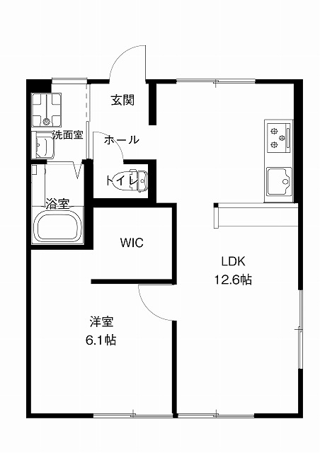 募集用間取り図 (エーデルハイム205）