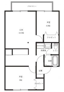 【募集用間取図】シンシア泉野205