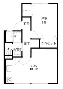 募集用間取り【セジュールひかり102】