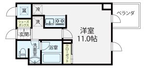ファーストレーベン竪町3号室タイプ