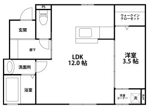 トライアンフ1LDK 中部屋