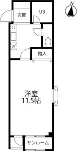 グリーンハイツⅠ番館_０２０１_間取り画像