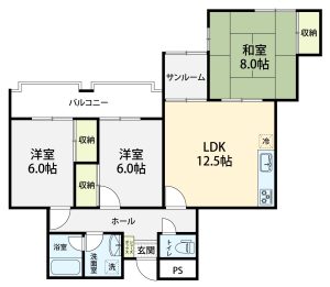パスト泉野_０１０２_間取り画像