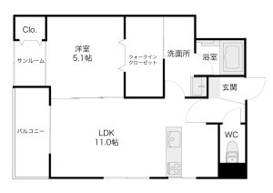 １ＬＤＫ（6号室）