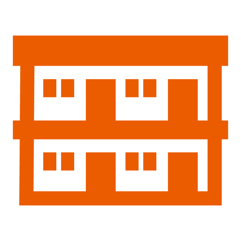 建物と人のアイコン