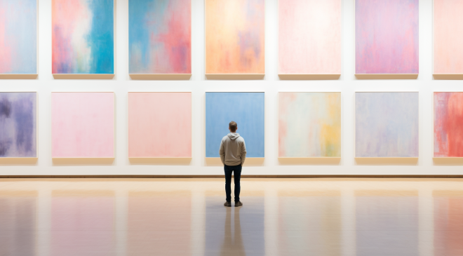 do.idea_a_man_standing_in_front_of_a_wall_filled_with_paintings_321b3c26-ac91-4e9e-9b59-5ccfd8b25c35